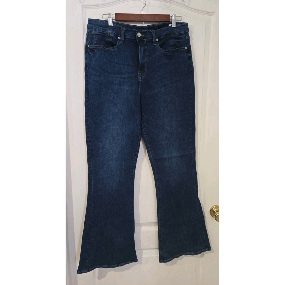 Womens Lucky High Rise Flare Stevie 14/32  Jeans Dark Wash